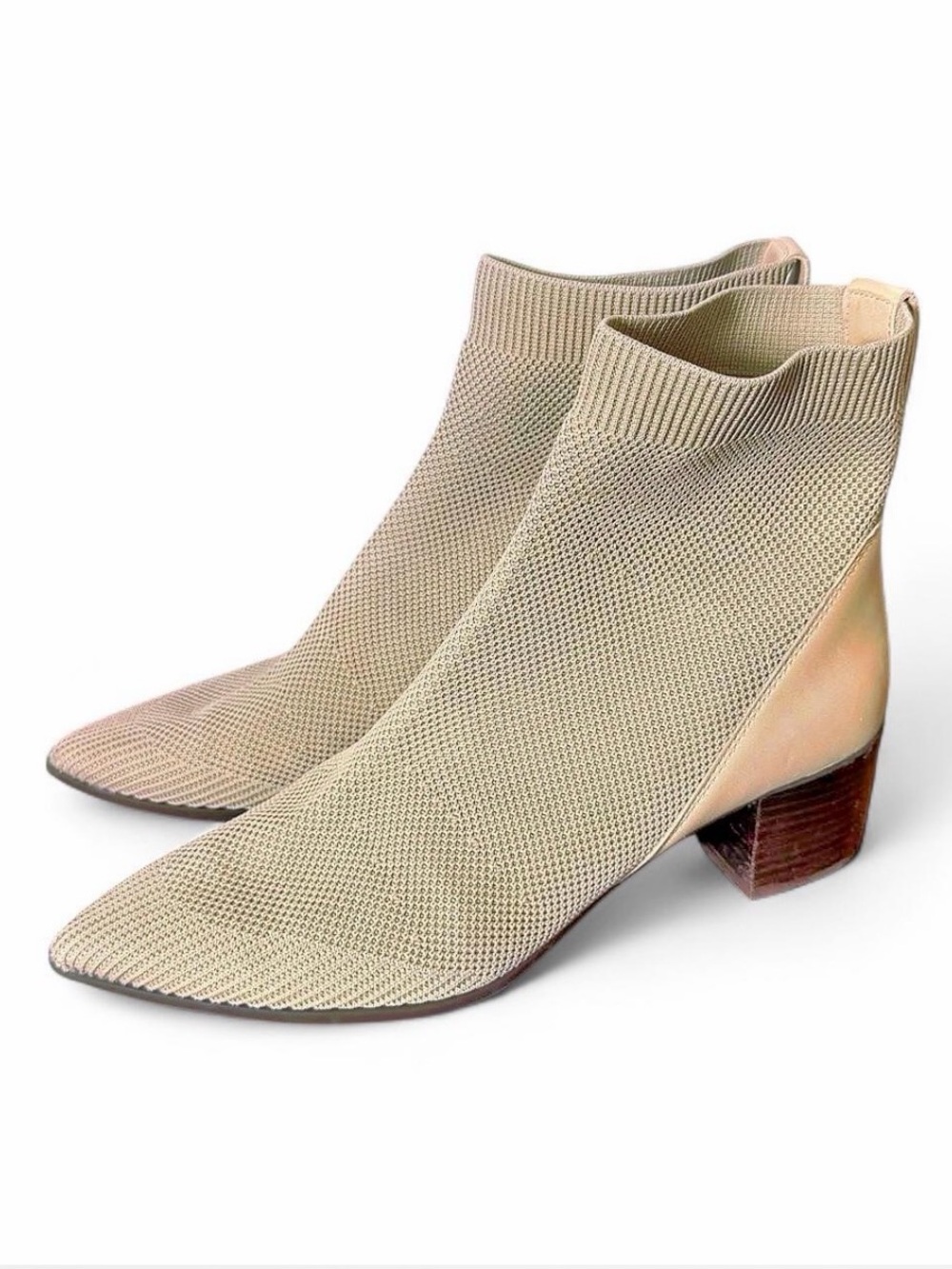 Everlane ReKnit Boss Pointed Toe Ankle Boot Sand/Beige Size 9.5